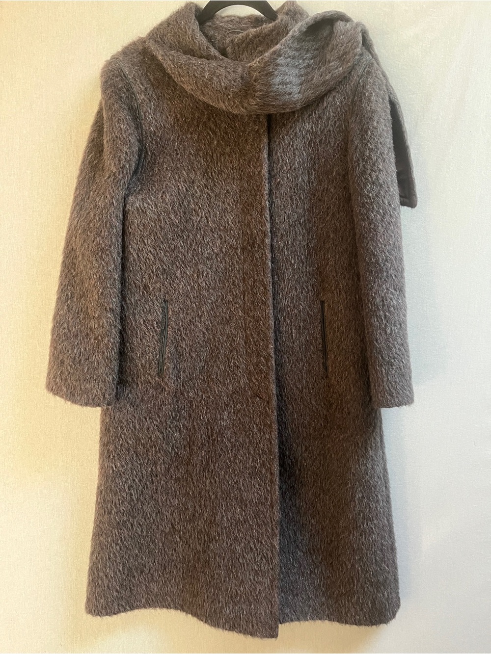 Vintage Surrey Classics Mohair Scarf Collar A-Line Coat Made in Canada Sz L